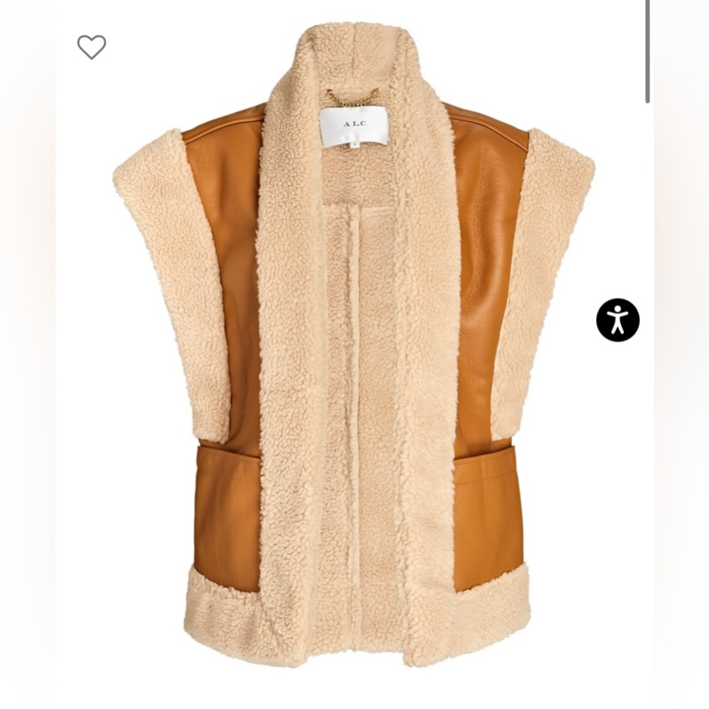 A.L.C. Sutton Faux Shearling Vest